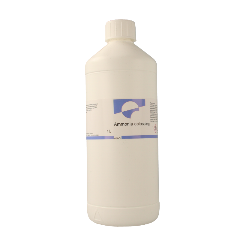 Orphi ammonia cleaning solution in a 1-liter bottle, used for household cleaning and surface maintenance.