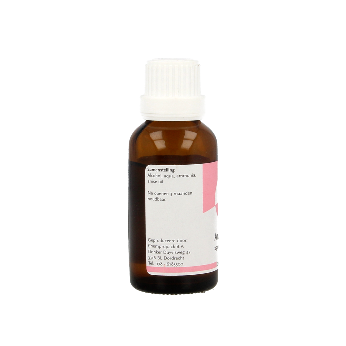 Chempropack Anijsspiritus 25ml bottle, a mouthwash and oral rinse from Chempropack Mondspoelmiddelen product line.