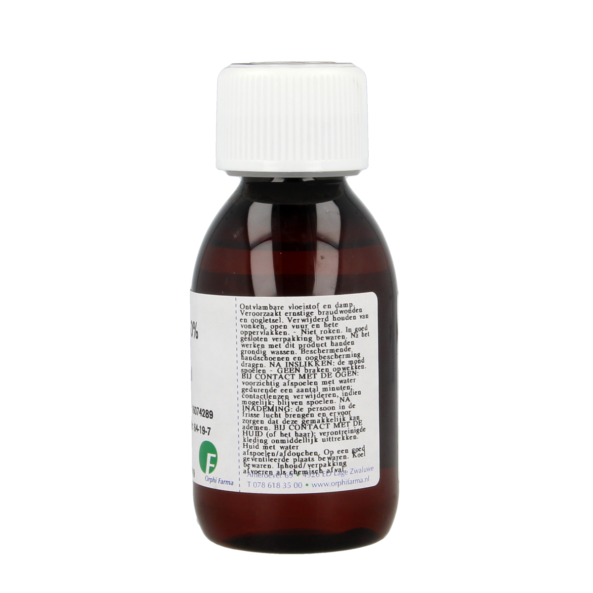 Chempropack azijnzuur 80% schoonmaakmiddel in 110ml bottle, used for cleaning and industrial applications.