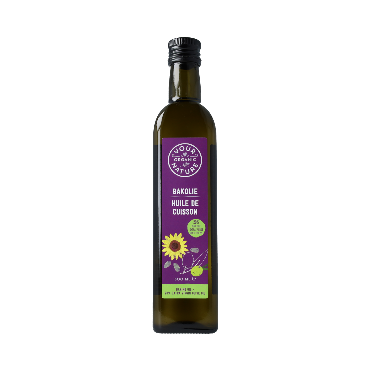 Your Organic Nature Bakolie 500ml bottle of organic oil, showing the label and packaging of the natural oil product.