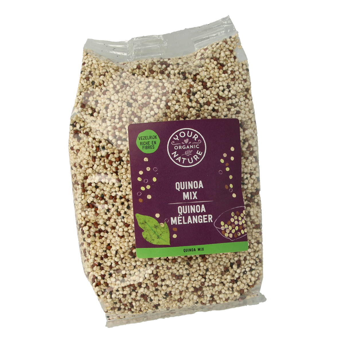 Raw Your Organic Nature Quinoa Mix bio in a 400g package, showcasing the natural, organic superfood blend in a clear bag.