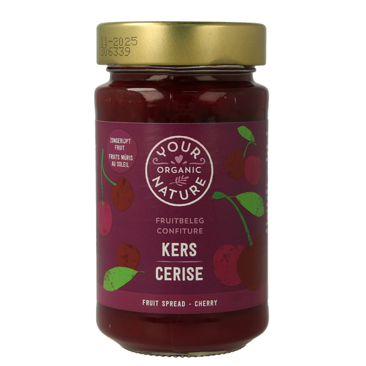 Organic Your Organic Nature fruit spread on bread, 250g jar, natural and fruity broodbeleg for breakfast or snacks.