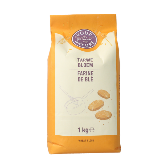 Organic Your Organic Nature wheat flour in a 1kg bag, ideal for baking and cooking.
