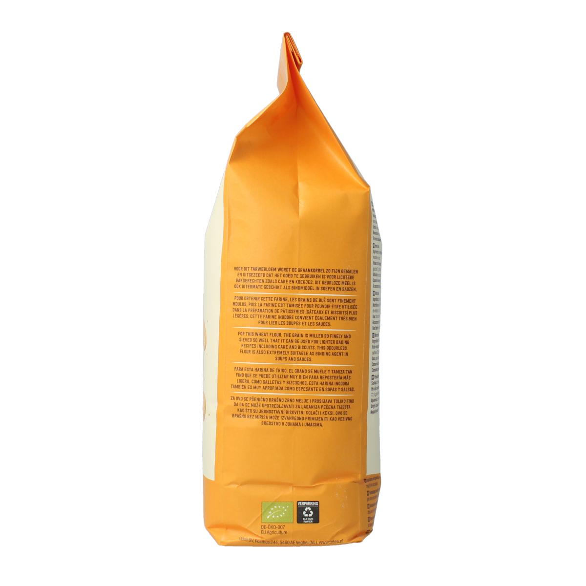 Organic Your Organic Nature wheat flour in a 1kg package, natural baking ingredient from the bakmixen en melen category.
