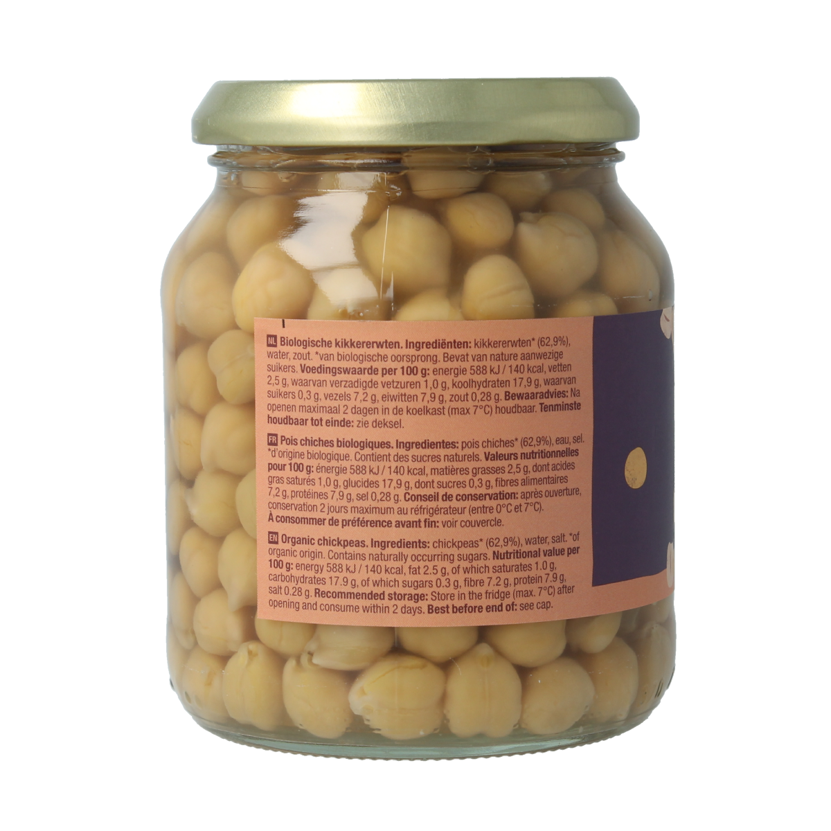 Organic Your Organic Nature chickpeas in a 350g package, fresh and natural, suitable for cooking and healthy recipes.