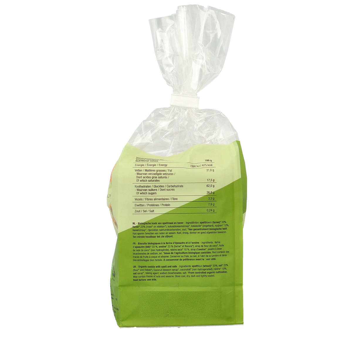 Mjam Mueslikoek spelt bio koeken in 200g package, crispy whole grain breakfast cookies from natural ingredients.