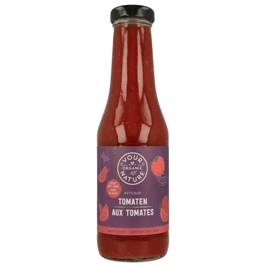 Organic Your Organic Nature Tomato Ketchup Classic in 500g bottle, natural sauce and flavor enhancer, bio product.