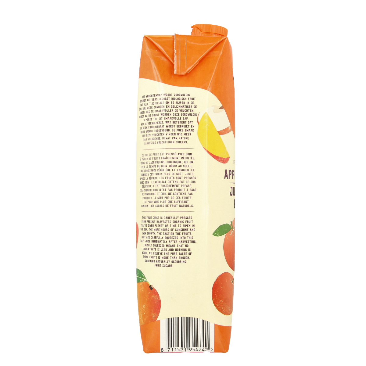Organic Apple Mango Juice from Your Organic Nature in a 1-liter bottle, natural fruit drink, no added sugars.