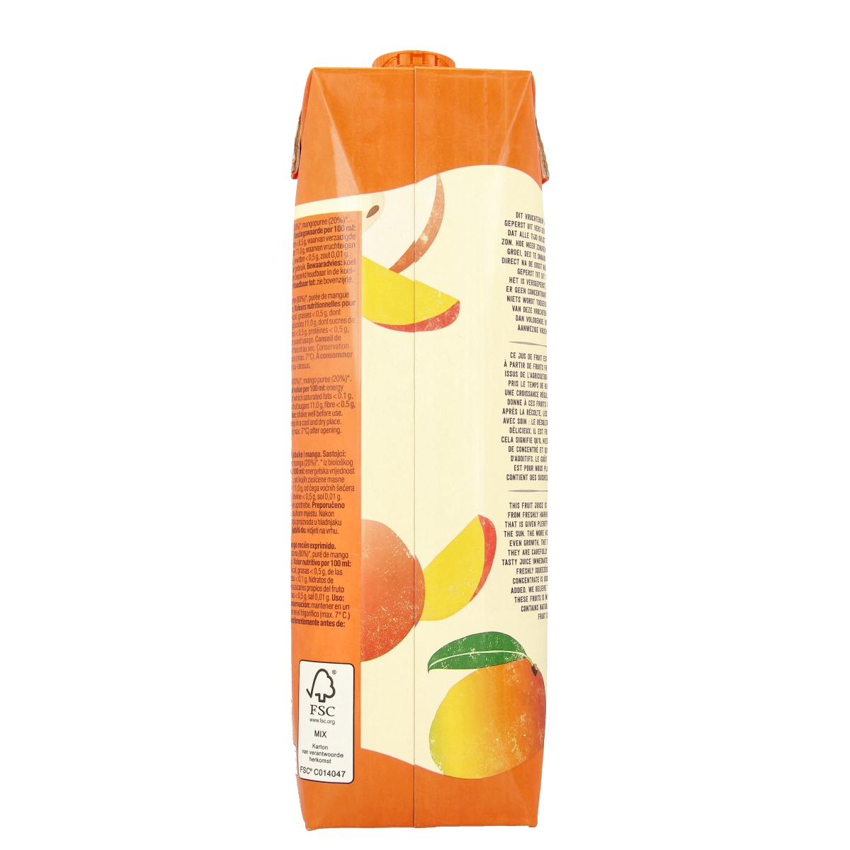Your Organic Nature organic apple mango juice in a 1-liter bottle, natural fruit drink from the Dranken en Sappen category.