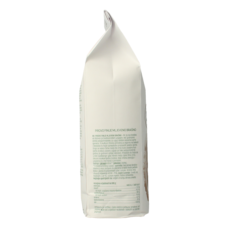 Luna E Terra Demeter organic spelt flower in 1 kilogram bag, natural baking flour for artisanal bread and pastry baking.