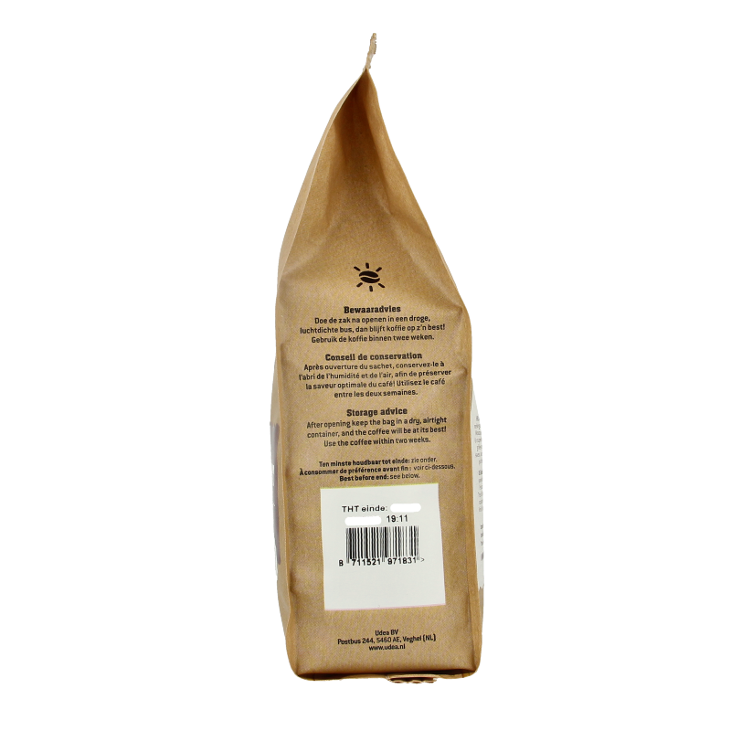 Biocafe dark roast organic espresso filter coffee in 250g package, with rich, bold coffee beans visible in the image.