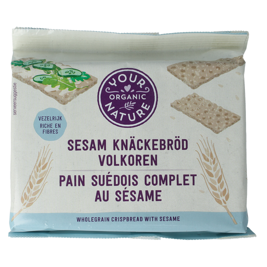 Your Organic Nature Knackebrod volkoren sesam bio 250.00 Gram