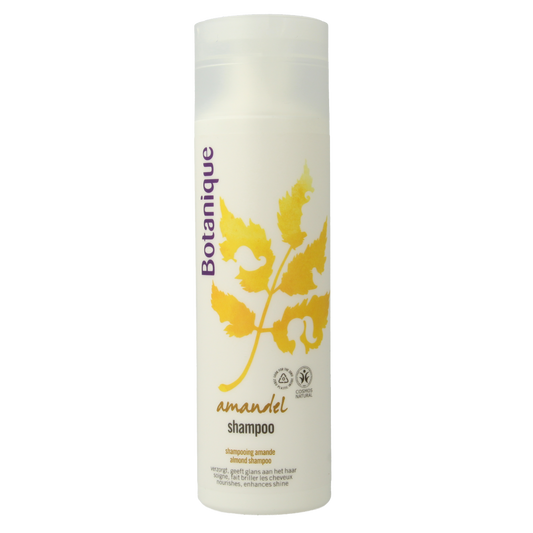 Botanique Amandel Shampoo for hair care, 200ml bottle, natural ingredients, suitable for nourishing and gentle cleansing.