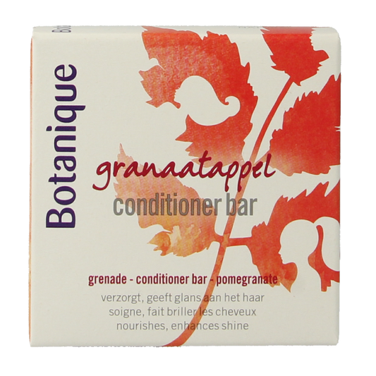 Botanique Granaatappel Haarverzorging Conditioner Bar, 60g, natural hair care product with pomegranate extract.