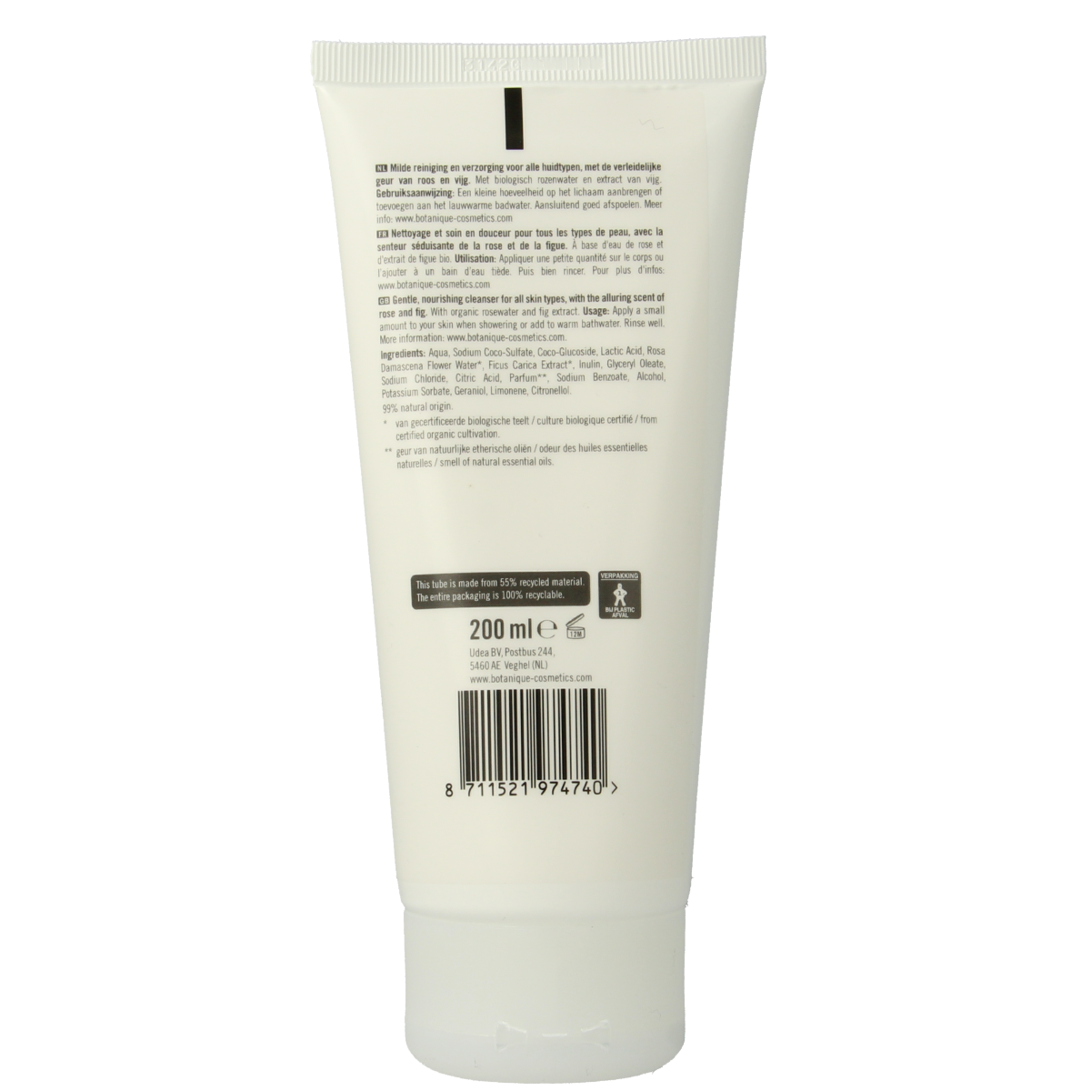 Botanique Bad & douchegel roos & vijg 200.00 Milliliter
