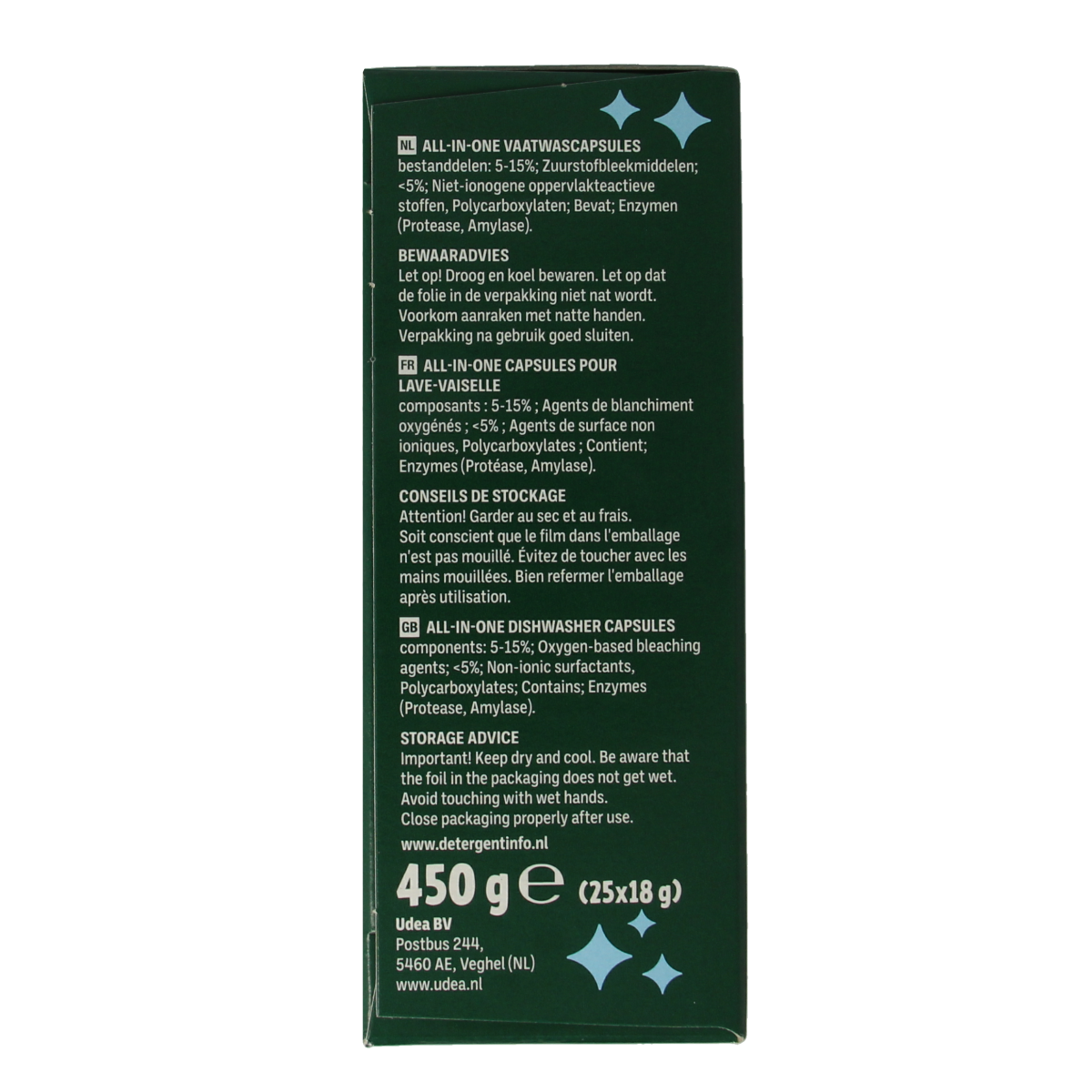 The Good Witch dishwashing tablets, 25 count, in a box, with colorful packaging for effective kitchen cleaning.