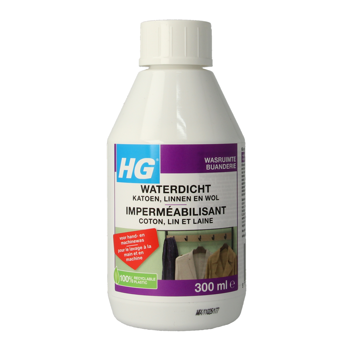 HG waterproof cotton, linen, wool cleaner in 300ml bottle, ideal for fabric and textile care, from HG cleaning products.
