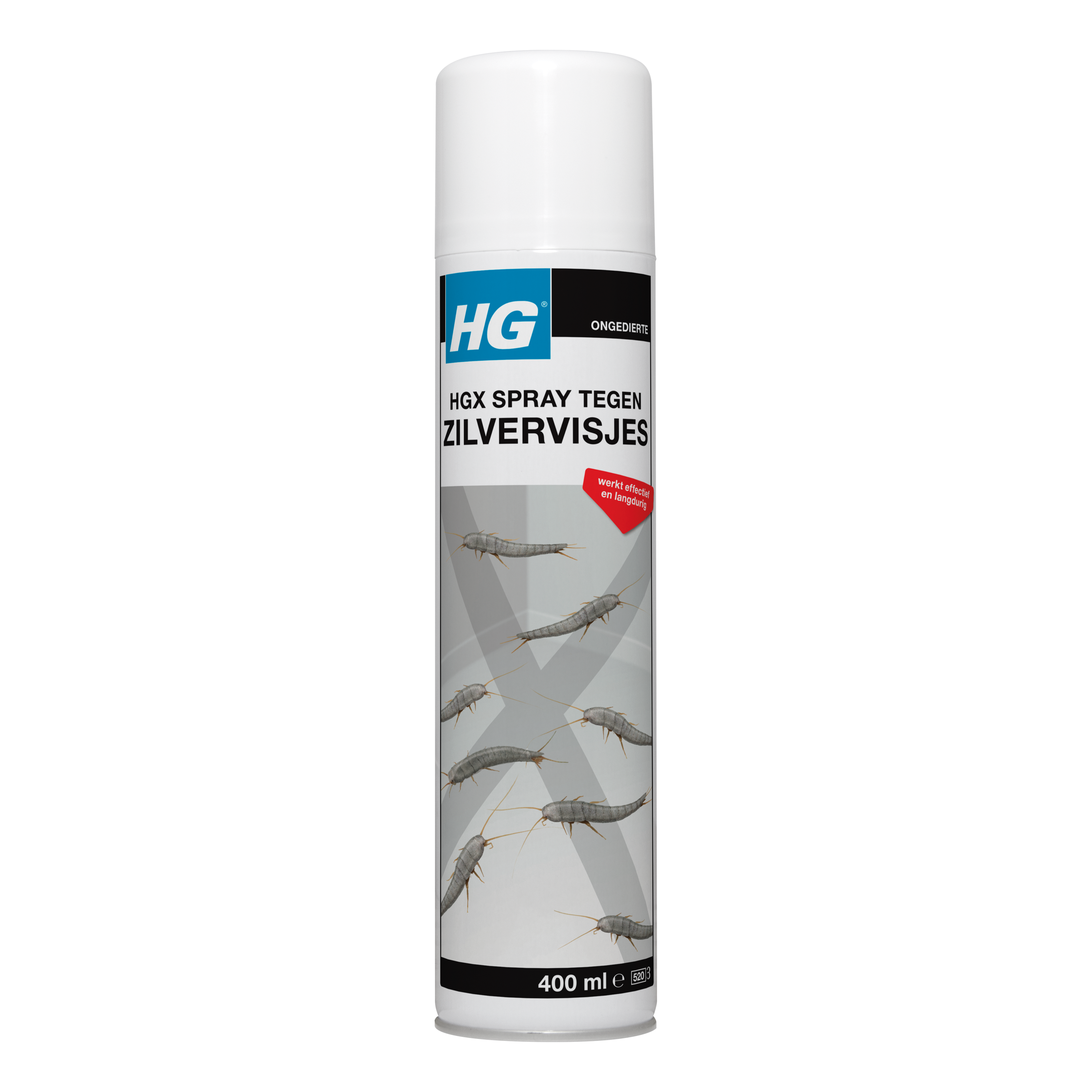 HG X tegen zilvervisjes pesticide spray bottle, 400ml, effective insect control for silverfish infestations