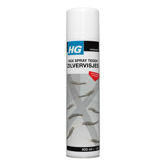 HG X tegen zilvervisjes pesticide spray bottle, 400ml, effective insect control for silverfish infestations