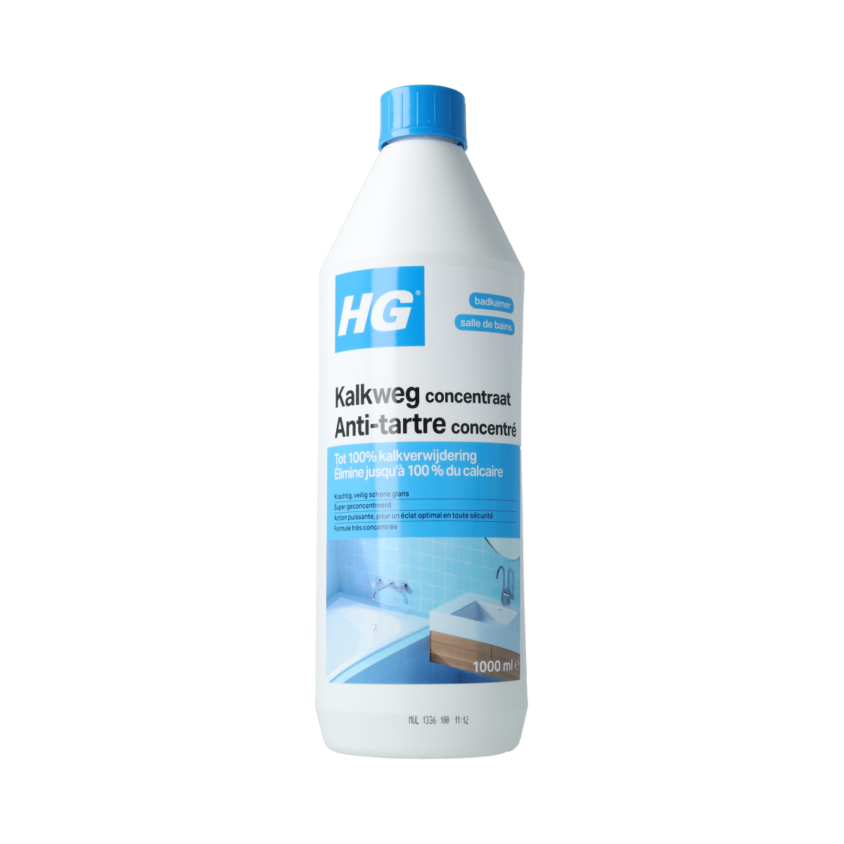 HG Kalkweg concentraat 1 liter cleaning product for removing limescale from bathrooms and kitchens.