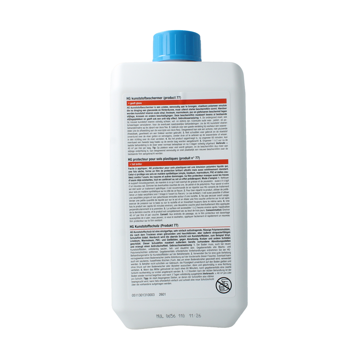 HG kunststof beschermer 1.00 liter in a cleaning spray bottle for protecting plastic surfaces.