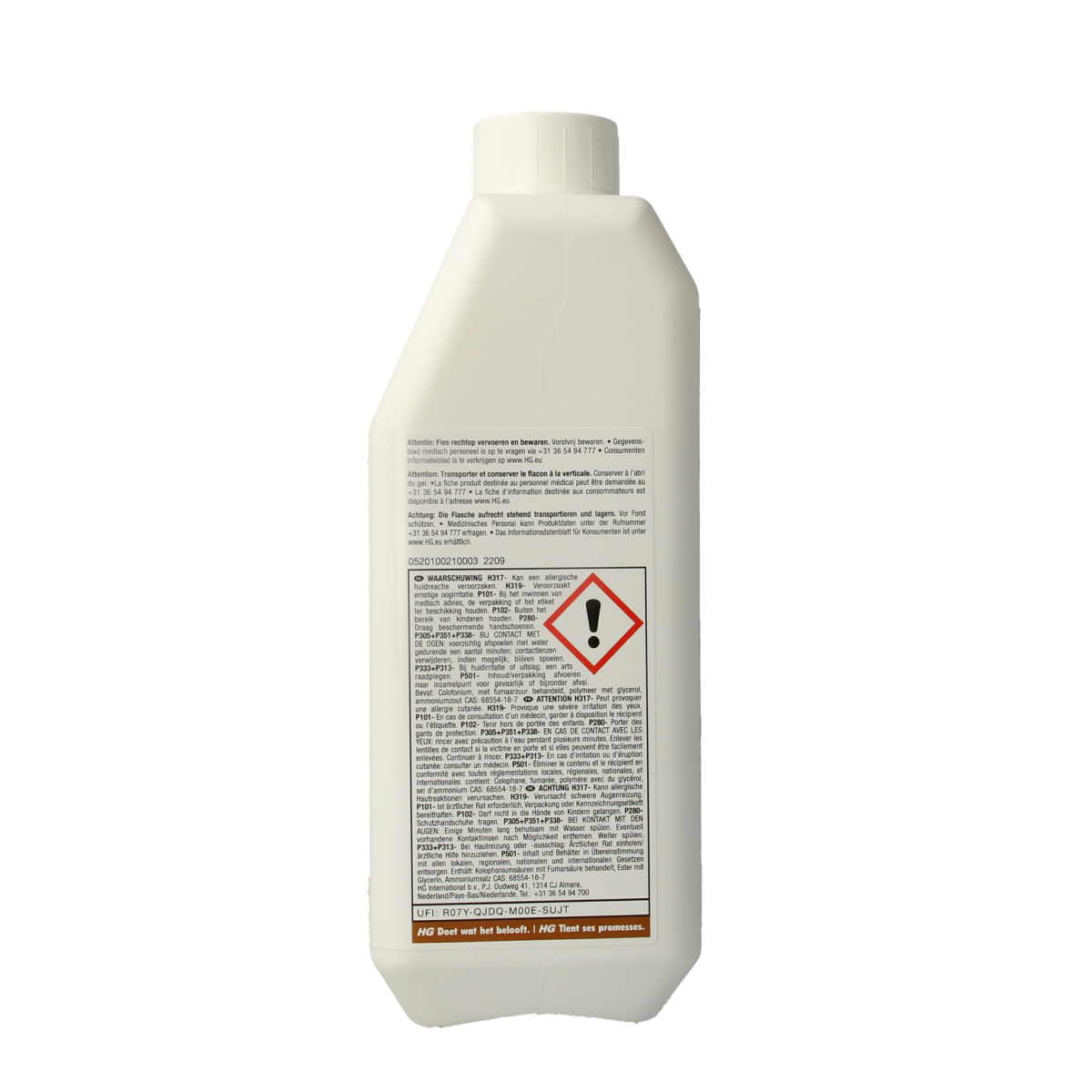 HG Natuursteen beschermer glans in 1-liter bottle, natural stone protector and shine enhancer for durable surface protection