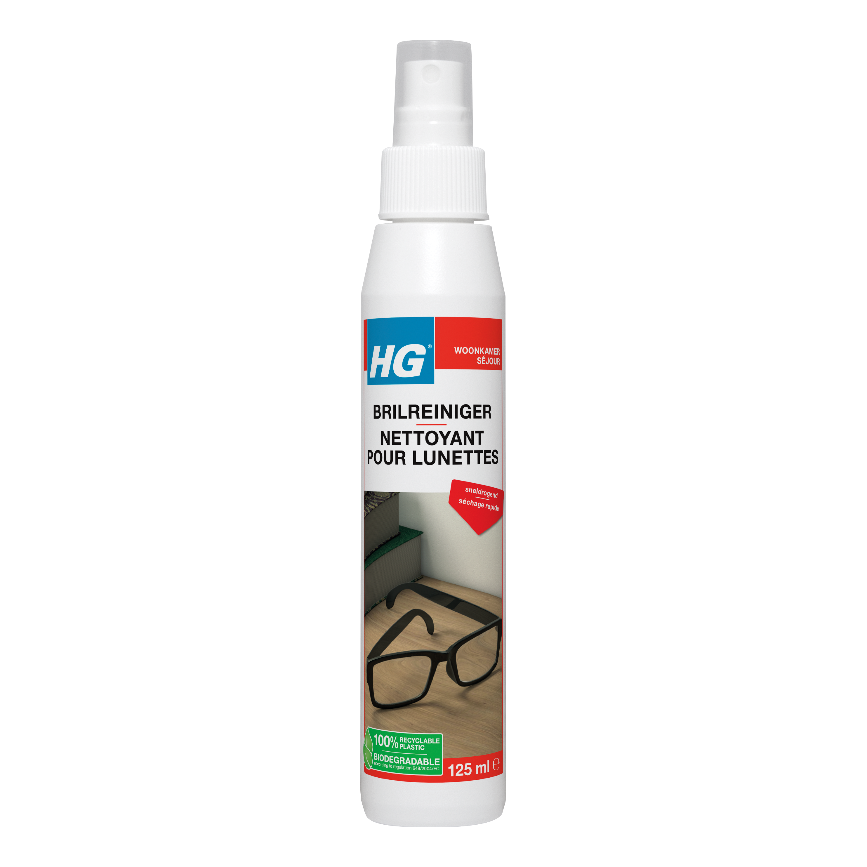 HG brilreiniger in 0.12L spray bottle, a cleaning product from HG for brightening and polishing surfaces.