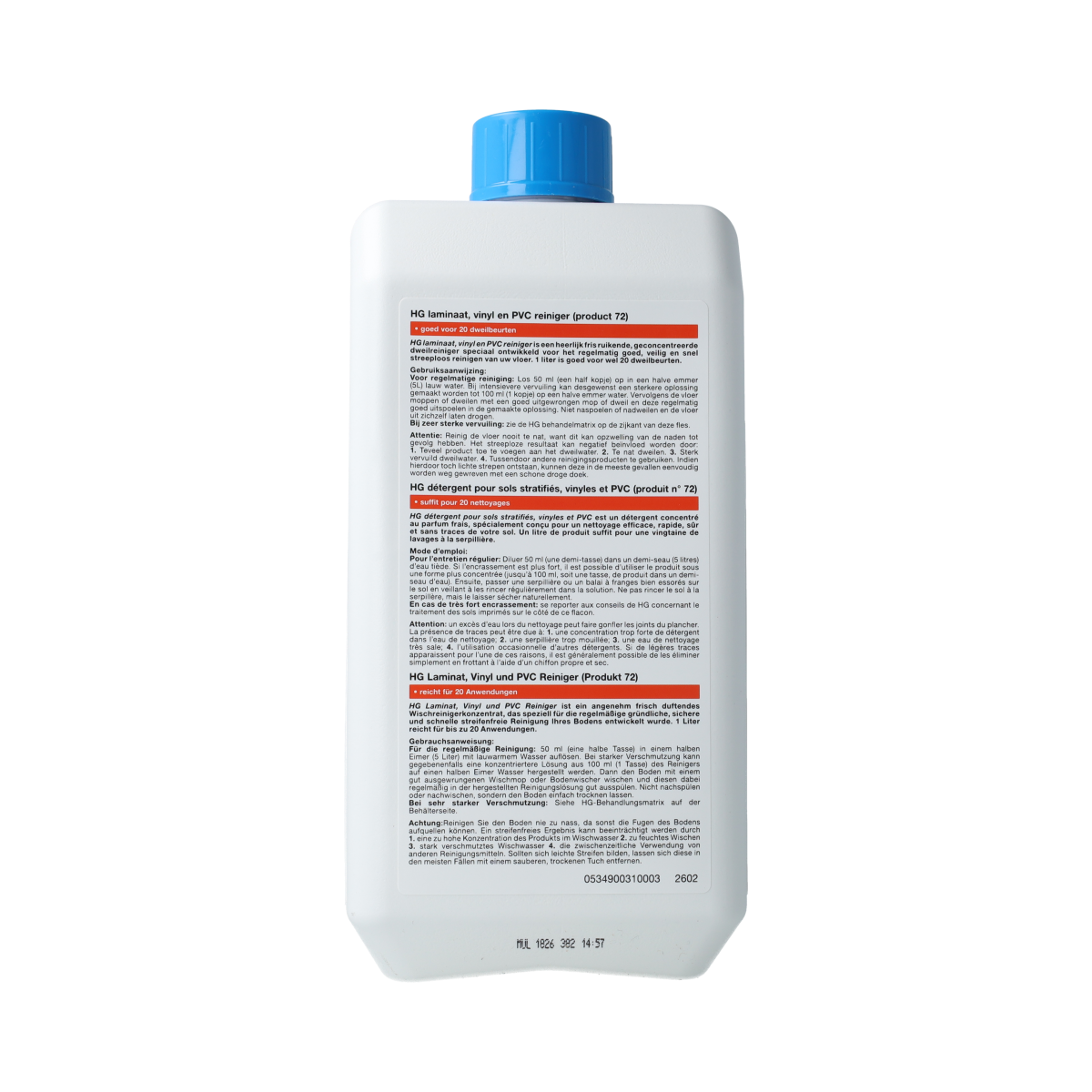 HG Laminaat reiniger 1.00 Liter