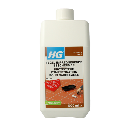 HG Tegel impregnerende beschermer 1.00 liter bottle for tile protection, shown in the image.