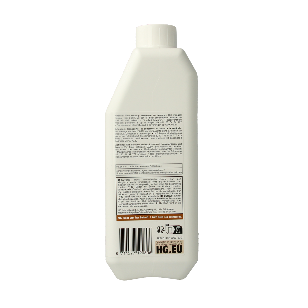 HG Tegel impregnerende beschermer 1.00 liter, a cleaning product in a bottle, designed to protect and impregnate tiles.