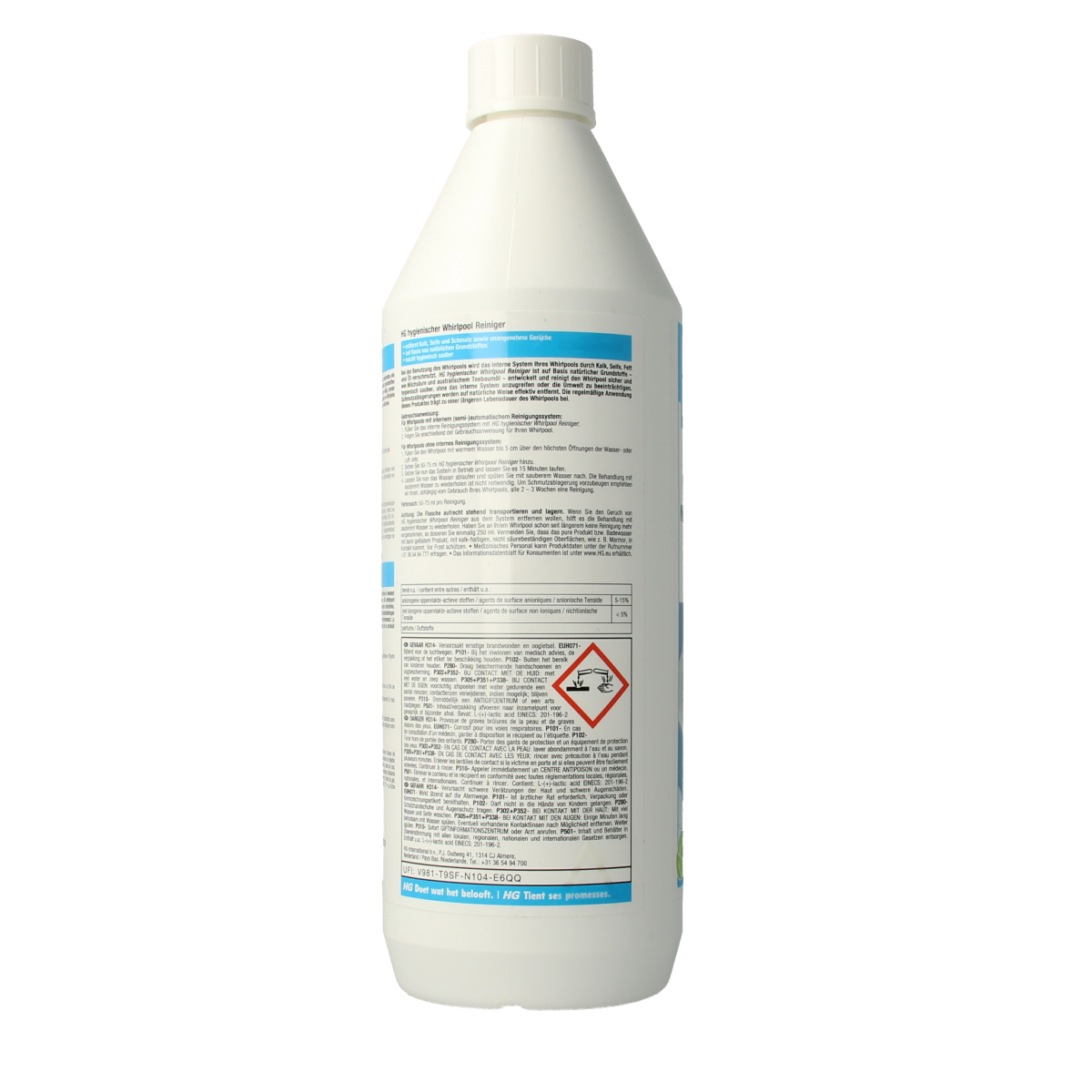 HG Hygienische whirlpool reiniger 1.00 Liter
