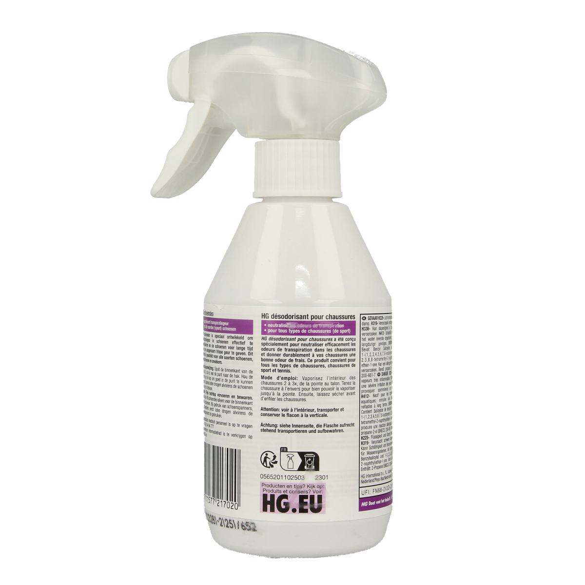 HG Schoendeo 250ml bottle of shoe cleaner for effective cleaning and care of leather and fabric shoes.