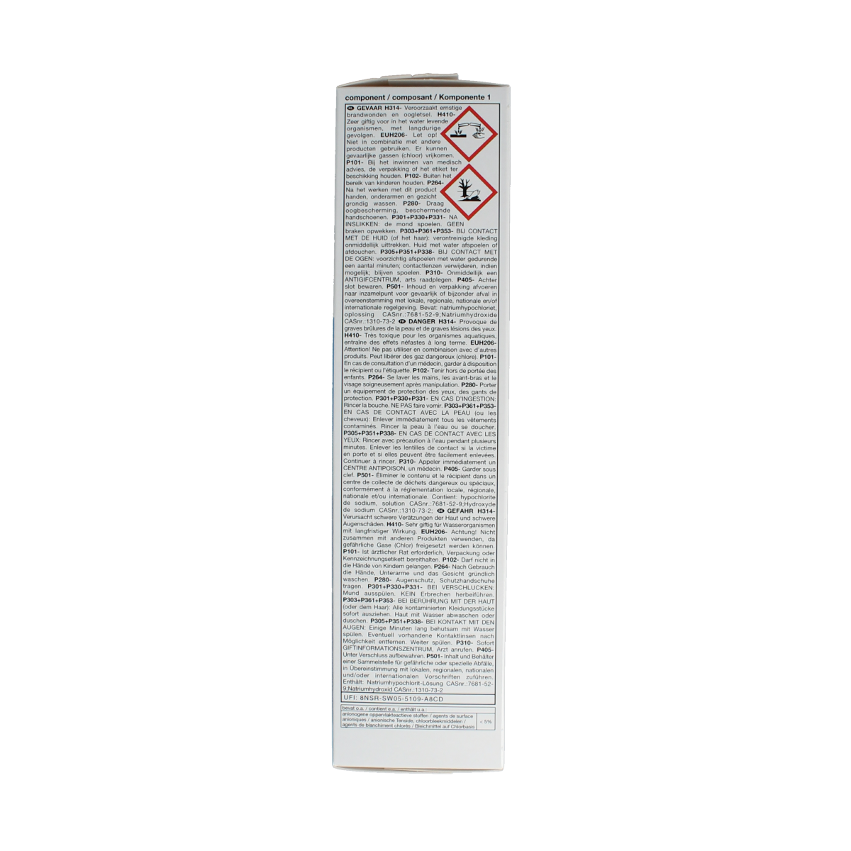 HG Haarontstopper 450ml cleaning product bottle for hair removal and scalp care, with the HG branding visible.
