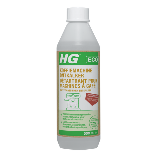 HG Eco koffiemachine ontkalker met citroenzuur, 500ml, schoonmaakartikel for het reinigen van koffiezetapparaten