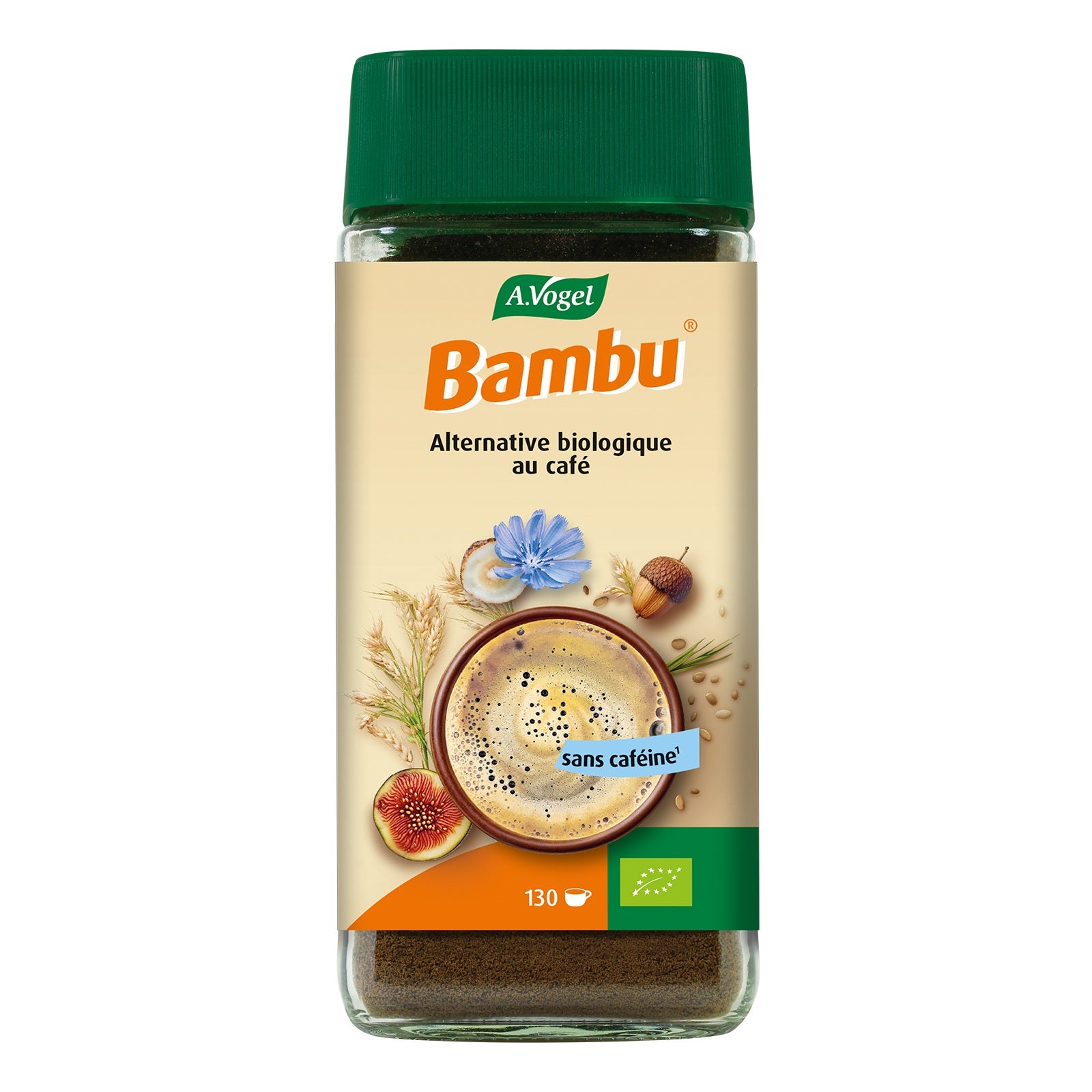 A Vogel Bambu koffie bio, 200g, organic coffee and tea product, showing a bag of A Vogel coffee with bamboo design.