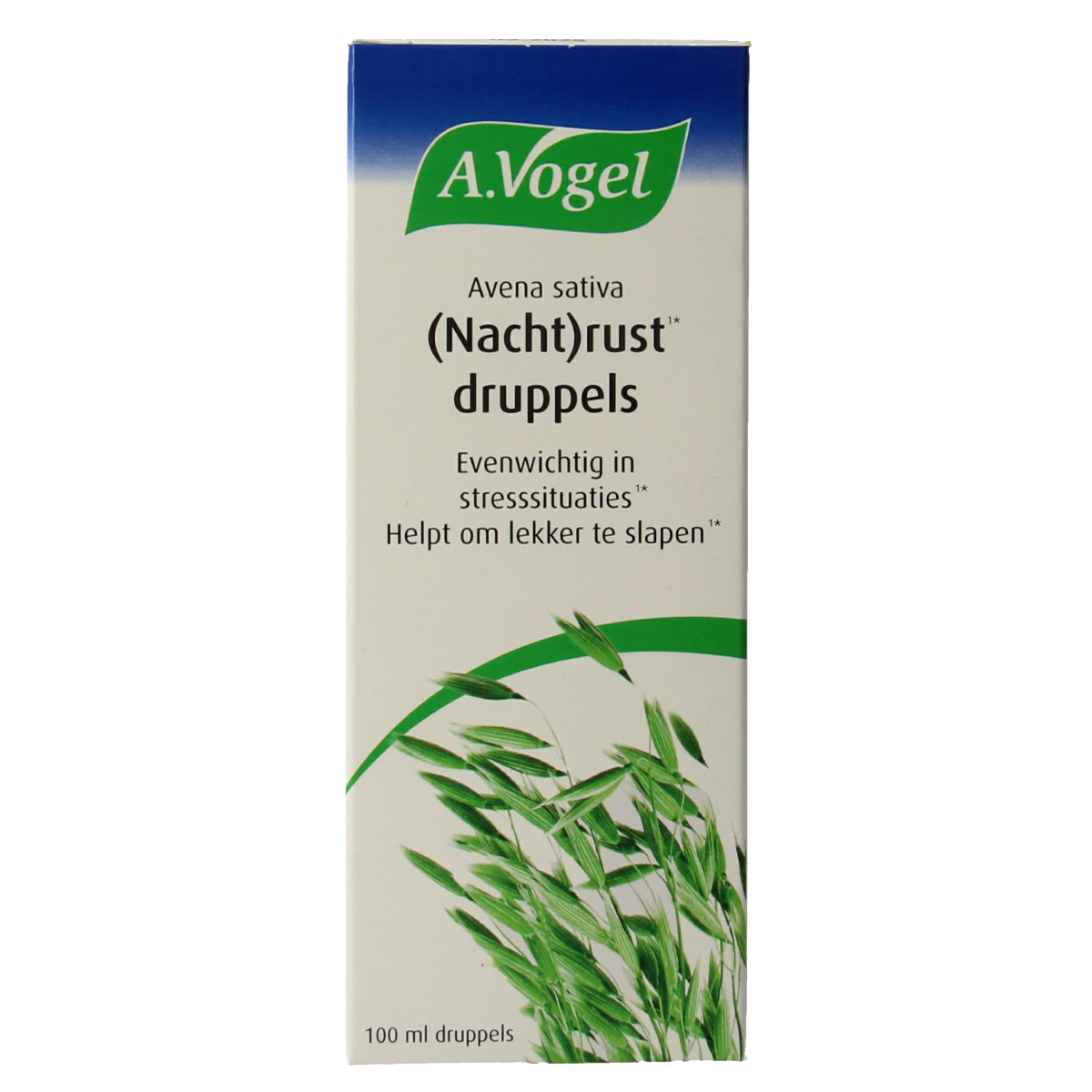 A Vogel Avena sativa kruidenpreparaat bottle, 100ml, with label showing oat plant illustration and product details.