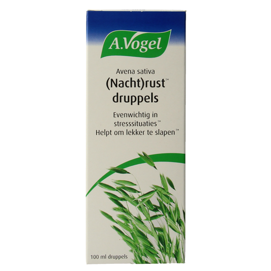 A Vogel Avena sativa kruidenpreparaat bottle, 100ml, with label showing oat plant illustration and product details.