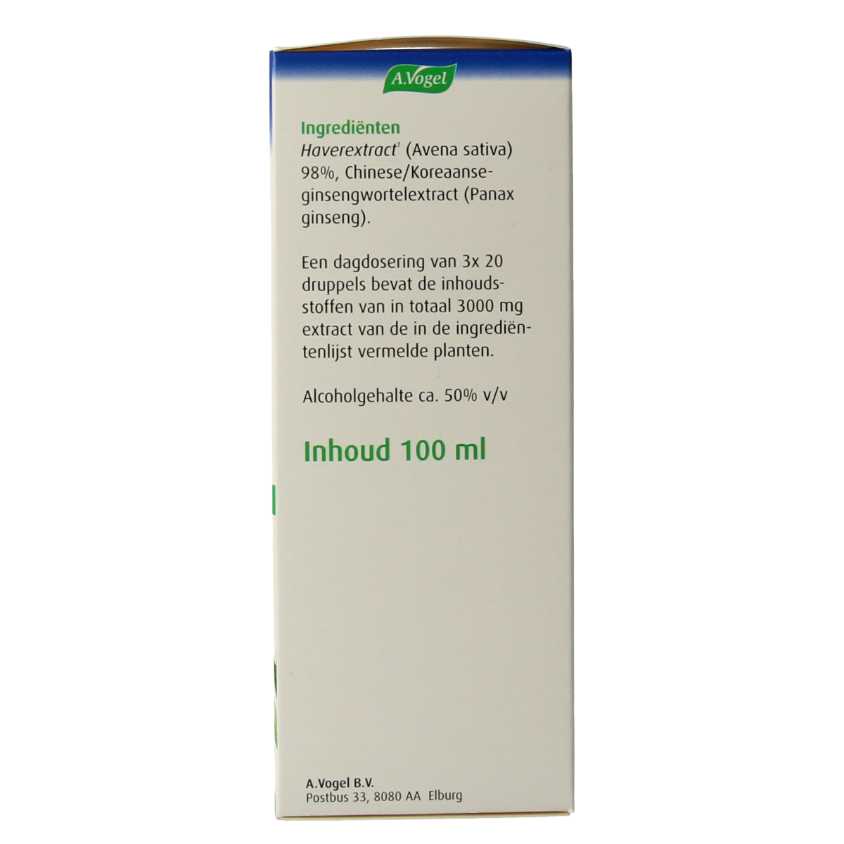 A Vogel Avena sativa Nacht Rust herbal remedy in a 100ml bottle, featuring botanical ingredients for nighttime support.