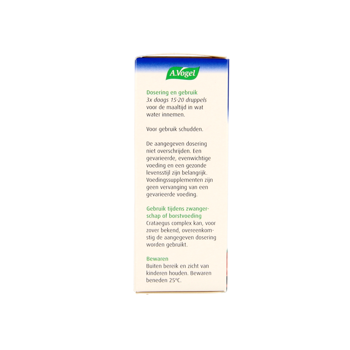 A Vogel Crataegus and Valerian herbal drops in a 50ml bottle, featuring a white label with green accents and the product name.