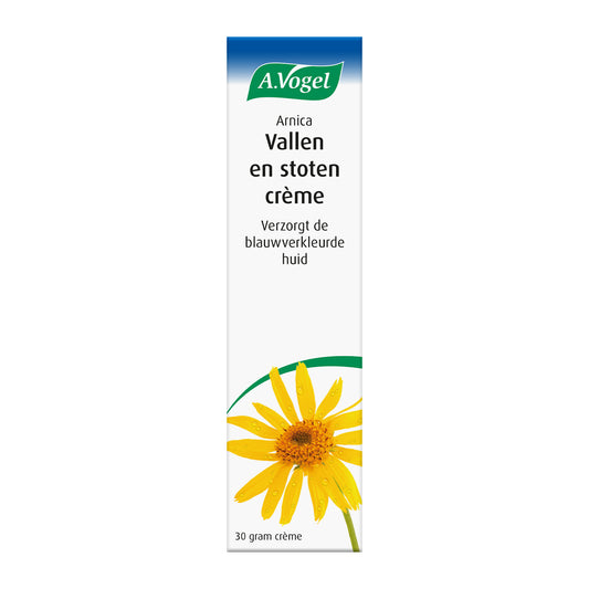 A Vogel Arnica creme in a 30g tube, natural body care product with a white and green packaging design.