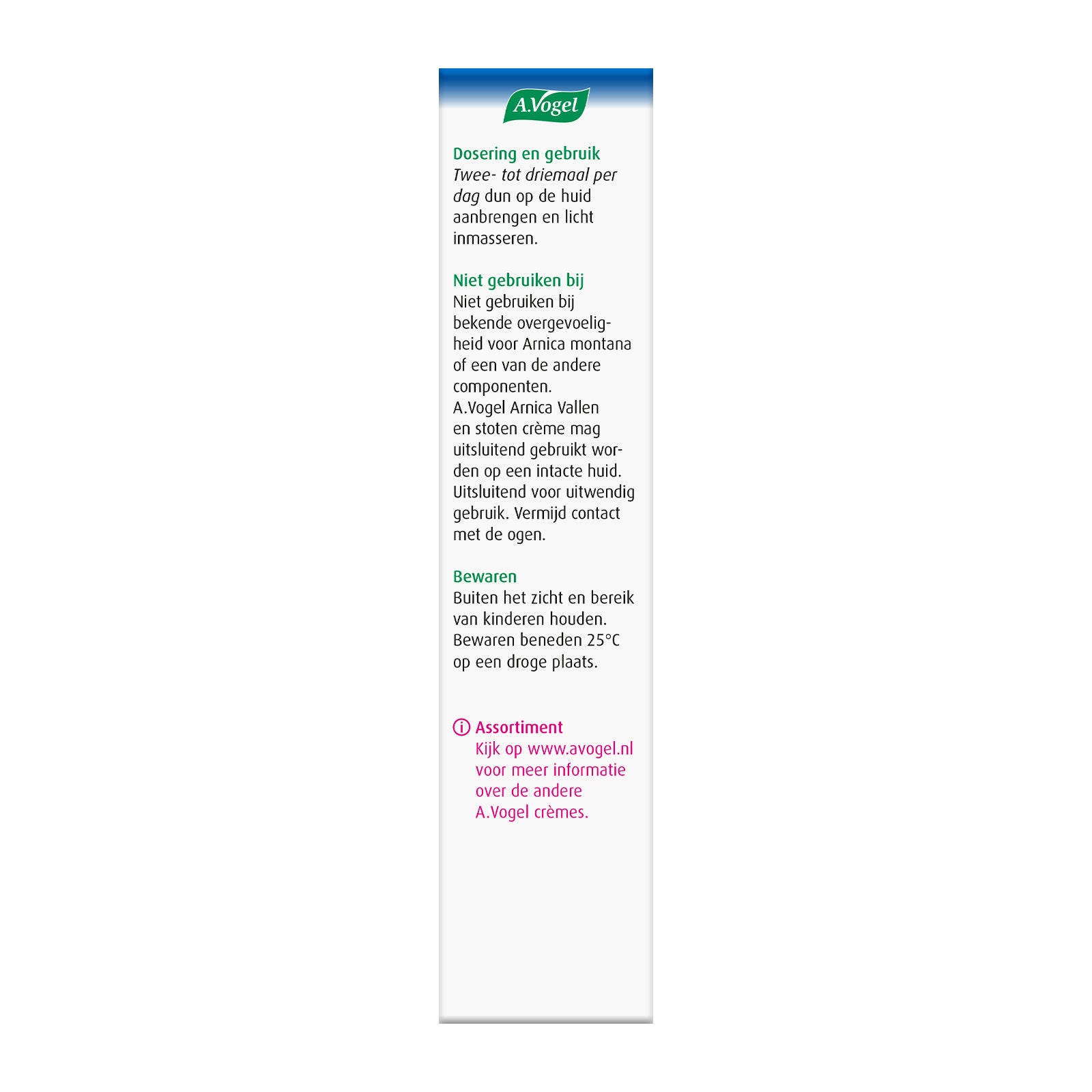 A Vogel Arnica creme 30g tube, natural body care product, with herbal ingredients, shown against a neutral background.
