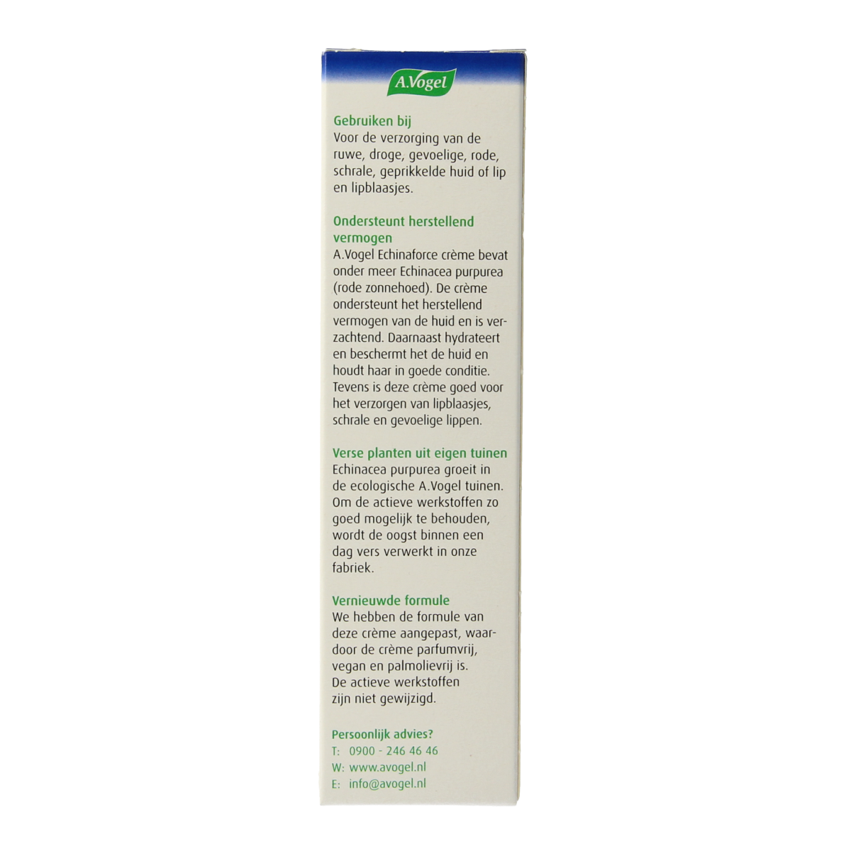 A Vogel Echinaforce herstellende gezichtsverzorgingscrème in 30g jar, featuring a natural herbal skincare product for facial care.