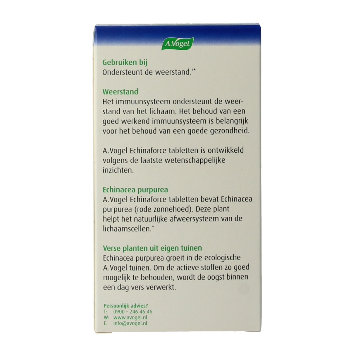 A Vogel Echinaforce 350 mg herbal tablets in a clear blister pack, used as a herbal supplement for immune support.