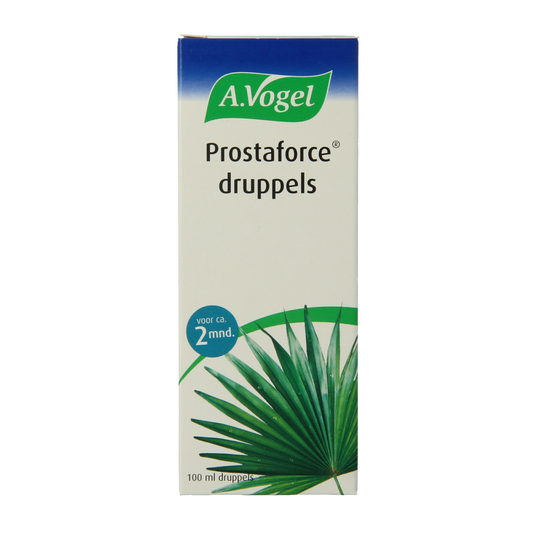 A Vogel Prostaforce kruidenpreparaat druppels in 100ml bottle, natural herbal supplement with dropper for daily use