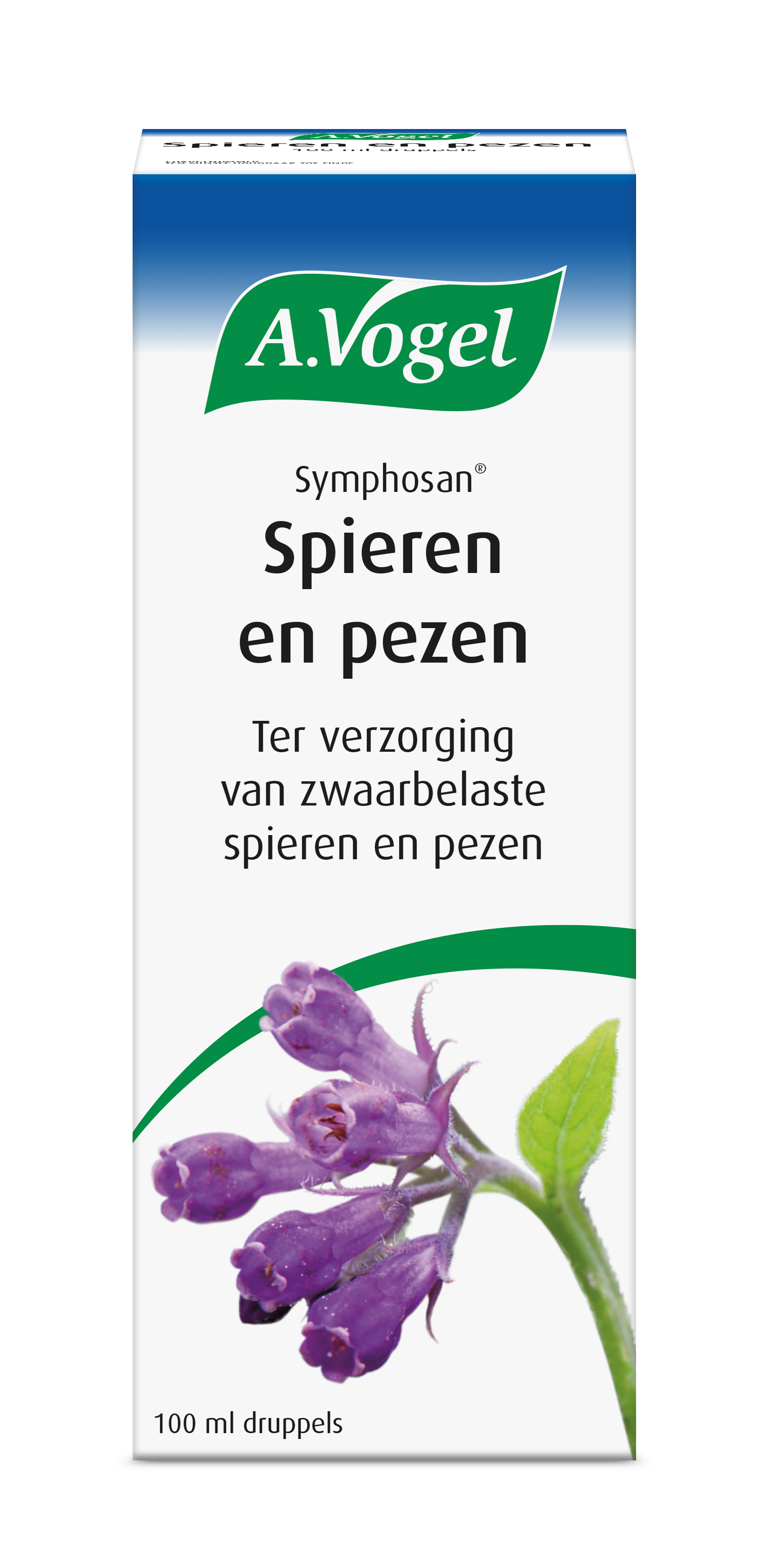 A Vogel Symphosan body care product in a 100ml bottle, featuring the label and clear container for external use.