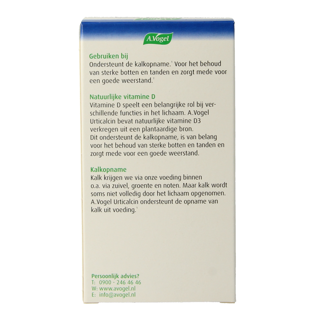 A Vogel Urticalcin 1000 tablets, herbal supplement product with packaging showing the tablets and branding.