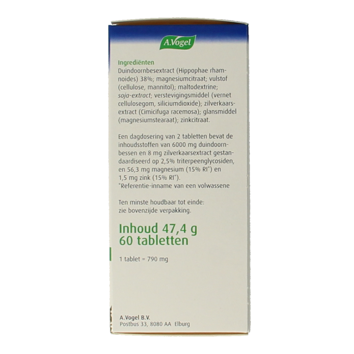 A Vogel Famosan Overgang Totaal herbal supplement tablets in a blister pack, designed for supporting women's transition health.
