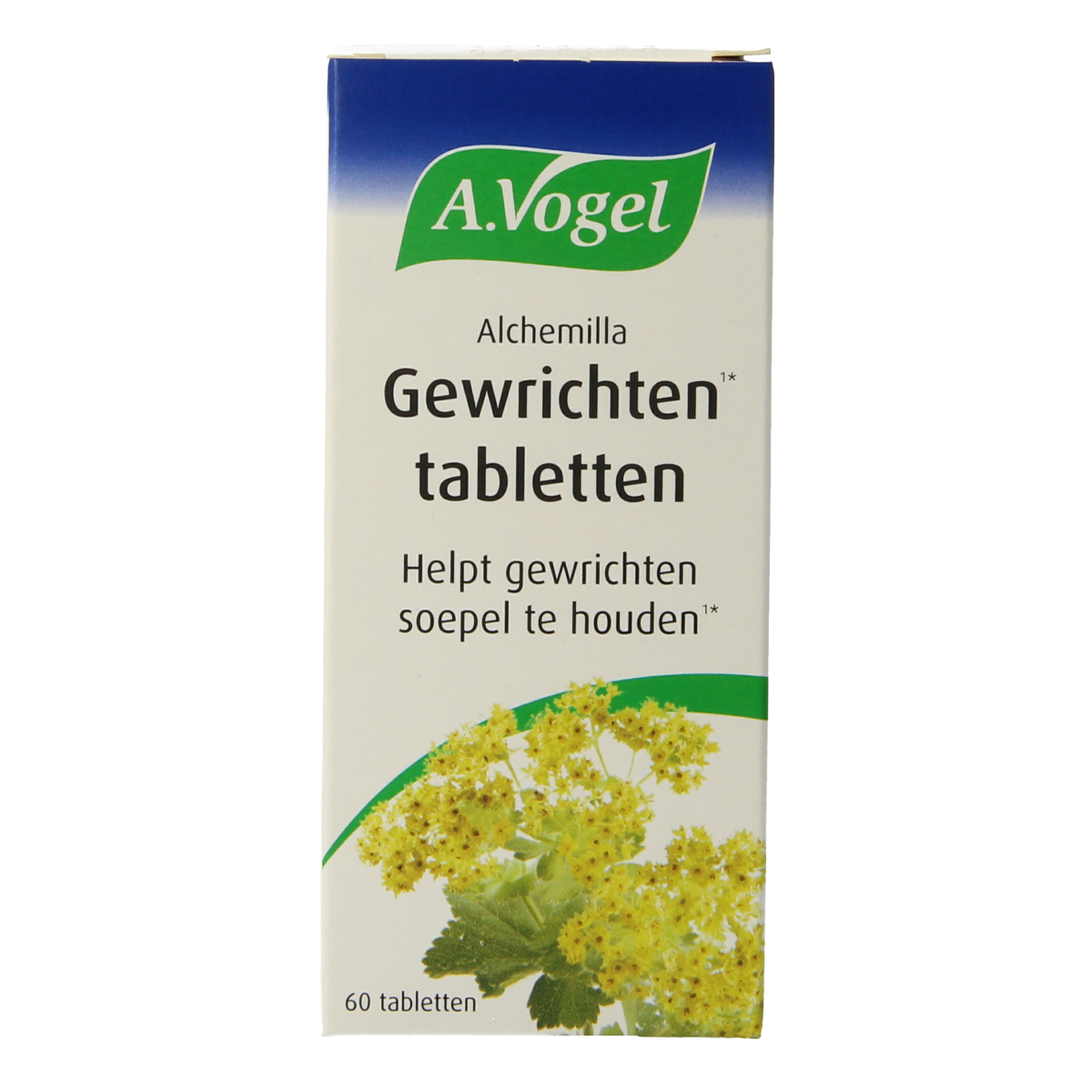 A Vogel Alchemilla herbal joint tablets in a bottle, 60 tablets, natural herbal remedy for joint support.