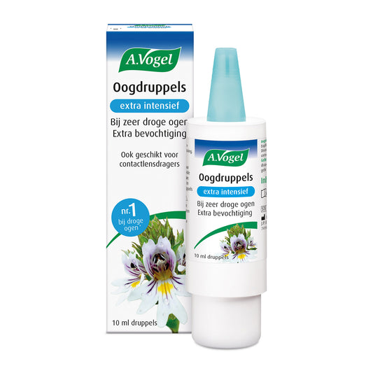 A Vogel Oogdruppels extra intensief eye drops in a 10ml bottle for eye care and relief.