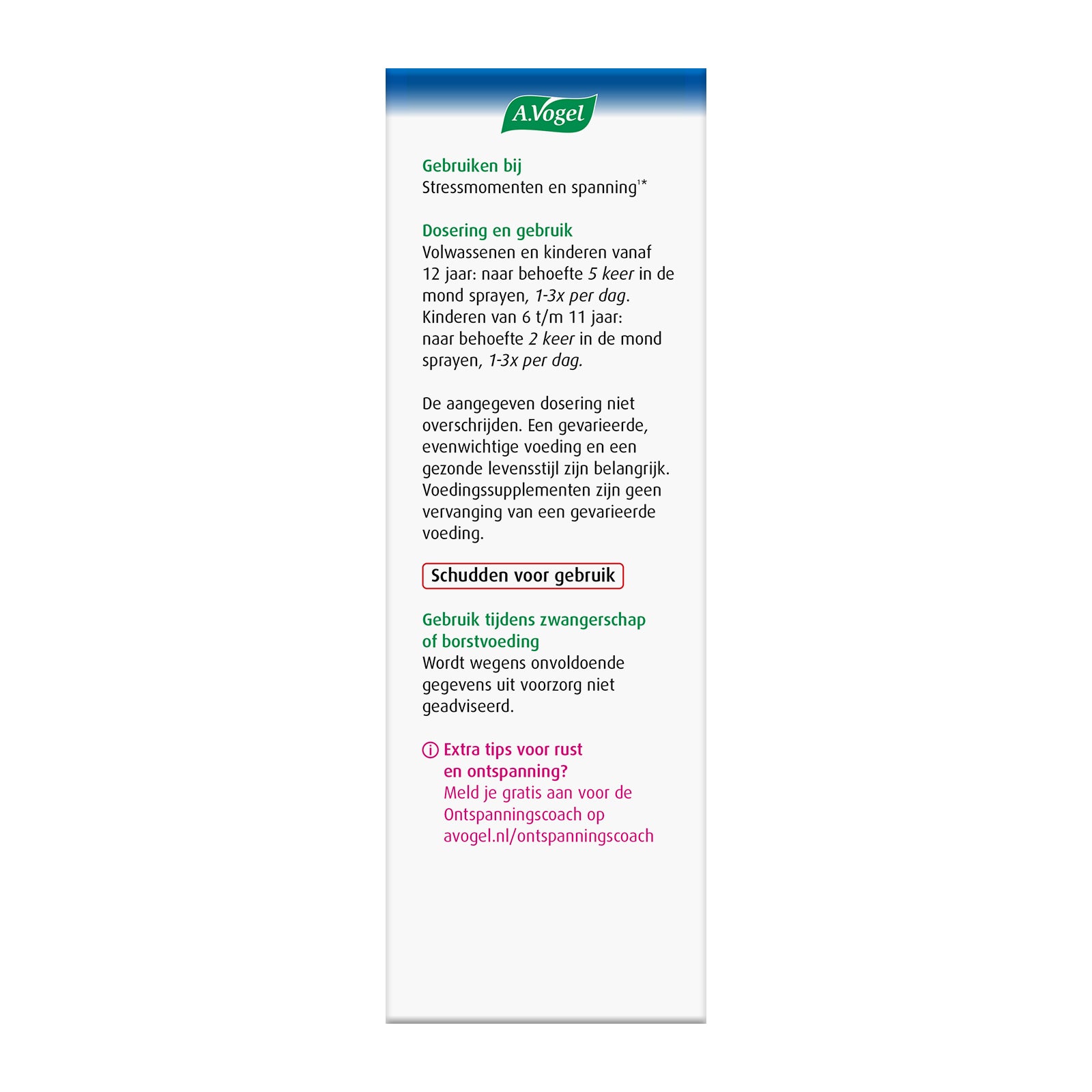 A Vogel Passiflora herbal spray bottle, 20ml, in a clear container with a white label and blue cap, on a white background.